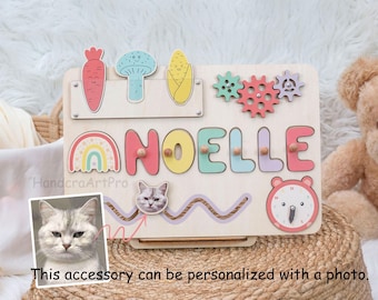 Puzzle in legno personalizzato con nome, regalo ideale per bambini e bambine, puzzle personalizzato con nome e foto, regalo di compleanno, regalo ricordo per neonati.