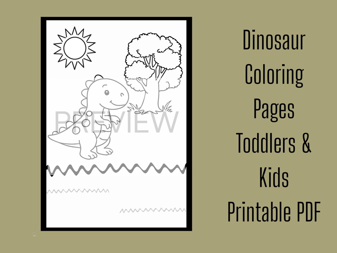 Dinosaur Coloring Pages for Toddlers & Preschoolers | Printable PDF ...
