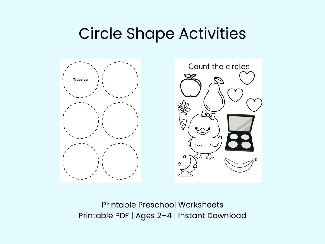 Circle Shape Activities for Toddlers | Printable Preschool Worksheets ...