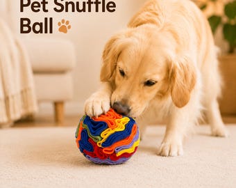 Snuffelbal voor honden, interactief puzzelspeelgoed voor honden, bal met snoepjesdispenser, trainingsspeelgoed voor slow feeders, speelgoed voor mentale stimulatie van huisdieren