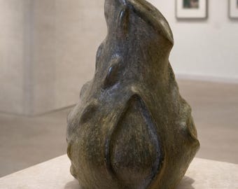 Ancestral Vase, Terracotta Sculpture from Sejnane - Contemporary Art Object - UNESCO Handcrafted Pottery - Outsider Art Gallery Decoration