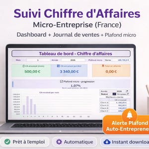 Seguimiento de ingresos en Excel | Panel de control de ingresos para microempresarios | Objetivos y seguimiento de negocios freelance