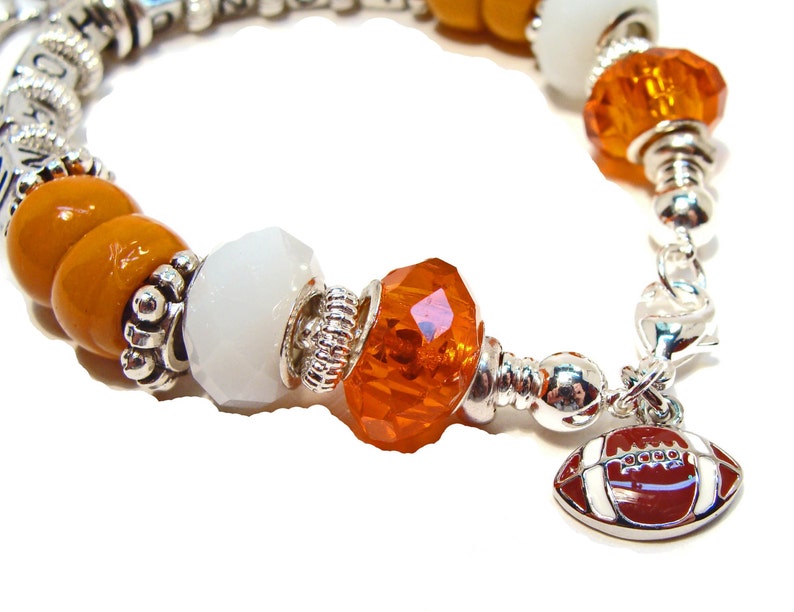 Texas Longhorns Alpha Charm Bracelet With Crystals Longhorn Etsy