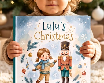 Livre de Noël personnalisé, cadeau idéal pour petit-enfant, nièce, neveu, fils, fille, filleul(e), souvenir de Noël pour enfants.