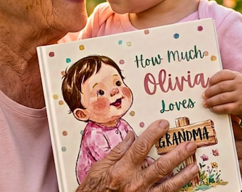 Regalo per la nonna: libro personalizzato, ricordo prezioso da regalare alla nonna dal nipote. Libro di fiabe della buonanotte dal nipote.