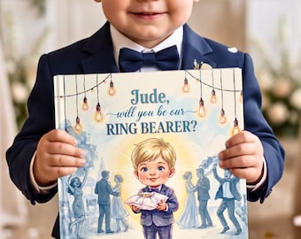 Libro regalo per la proposta del paggetto, regalo personalizzato per il paggetto con il nome, libro di fiabe personalizzato dagli sposi per il nipote