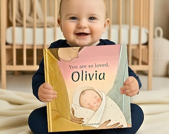Sei così amato, libro personalizzato per bambini, nome, regalo per neonato, ragazzo, ragazza, nipote, baby shower, compleanno, libro di fiabe della buonanotte personalizzato per bambini