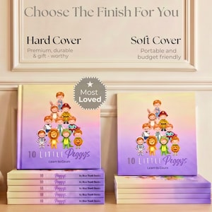 Personalized Counting Book Baby Keepsake Newborn Christening Gift Custom Kids Book Toddler Gift Birthday Present First Number Learning Story image 11