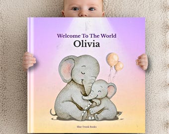 Welcome to the World Baby Girl Gift | Personalised Bedtime Storybook | New Baby Girl Keepsake Newborn Custom Name Book