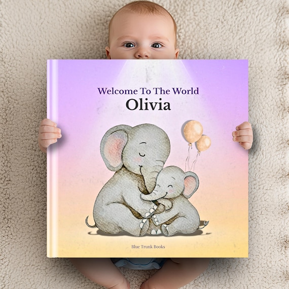 Welcome to the World Baby Girl Gift | Personalised Bedtime Storybook | New Baby Girl Keepsake Newborn Custom Name Book
