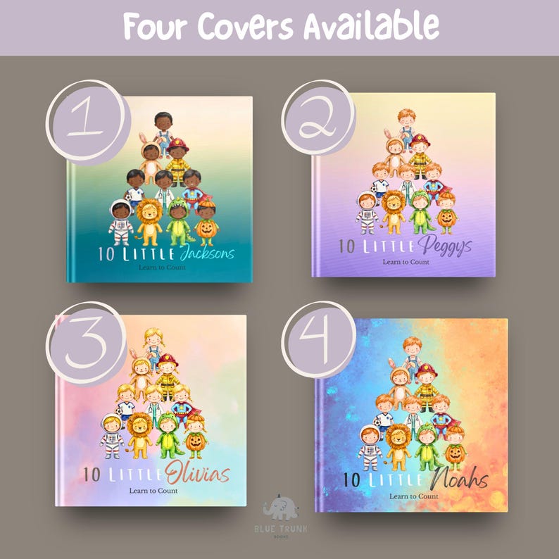 Personalized Counting Book Baby Keepsake Newborn Christening Gift Custom Kids Book Toddler Gift Birthday Present First Number Learning Story image 6