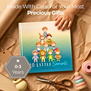 Personalized Counting Book Baby Keepsake Newborn Christening Gift Custom Kids Book Toddler Gift Birthday Present First Number Learning Story 1. Green fade