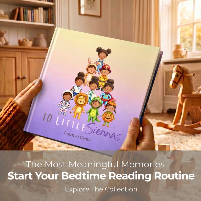 Personalized Counting Book Baby Keepsake Newborn Christening Gift Custom Kids Book Toddler Gift Birthday Present First Number Learning Story image 7