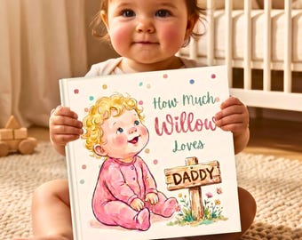 Première fête des pères, cadeau d'anniversaire pour papa, livre de contes pour papa, histoire du coucher, souvenir, nouveau-né