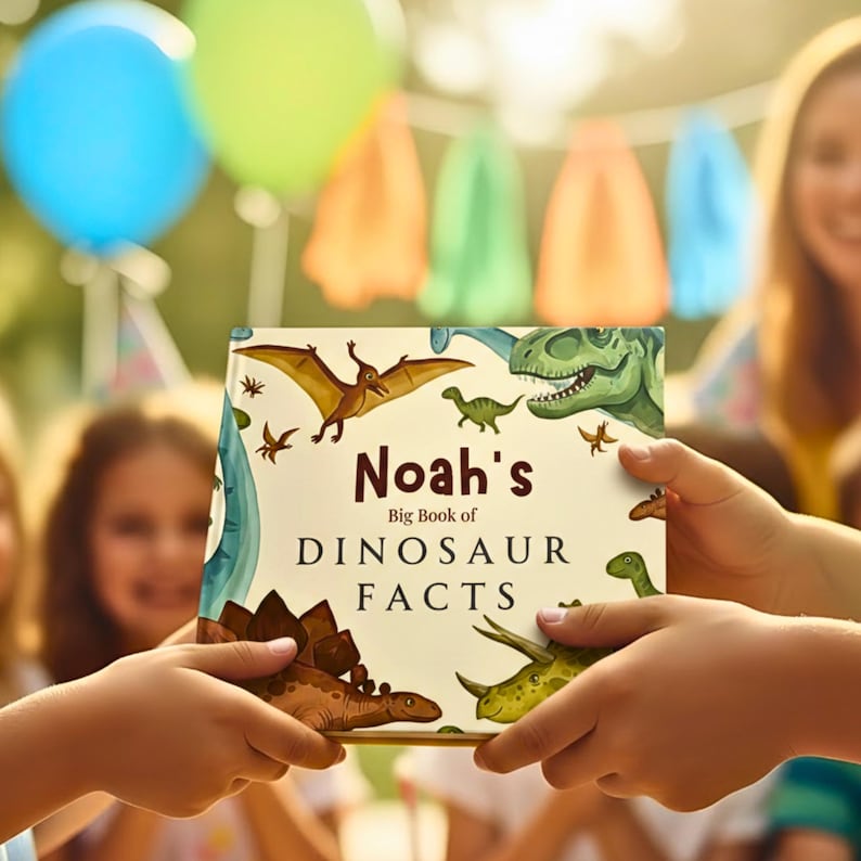 Libro de dinosaurios personalizado, lector de datos sobre dinosaurios personalizado, regalo de cumpleaños para niños pequeños, libro personalizado, libro de dinosaurios para niños, recuerdo educativo imagen 18