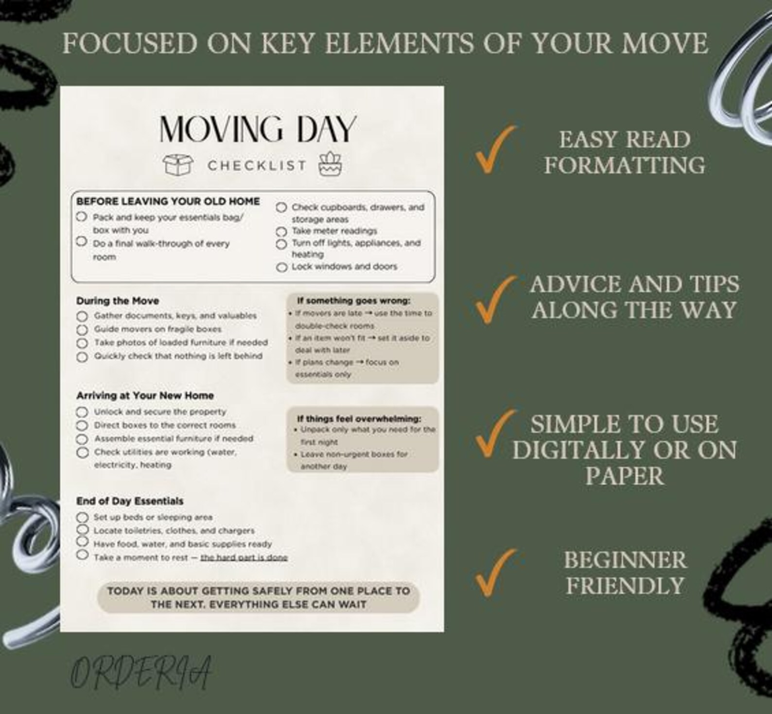 Moving House Checklist | Printable Moving Planner | First Time Move ...