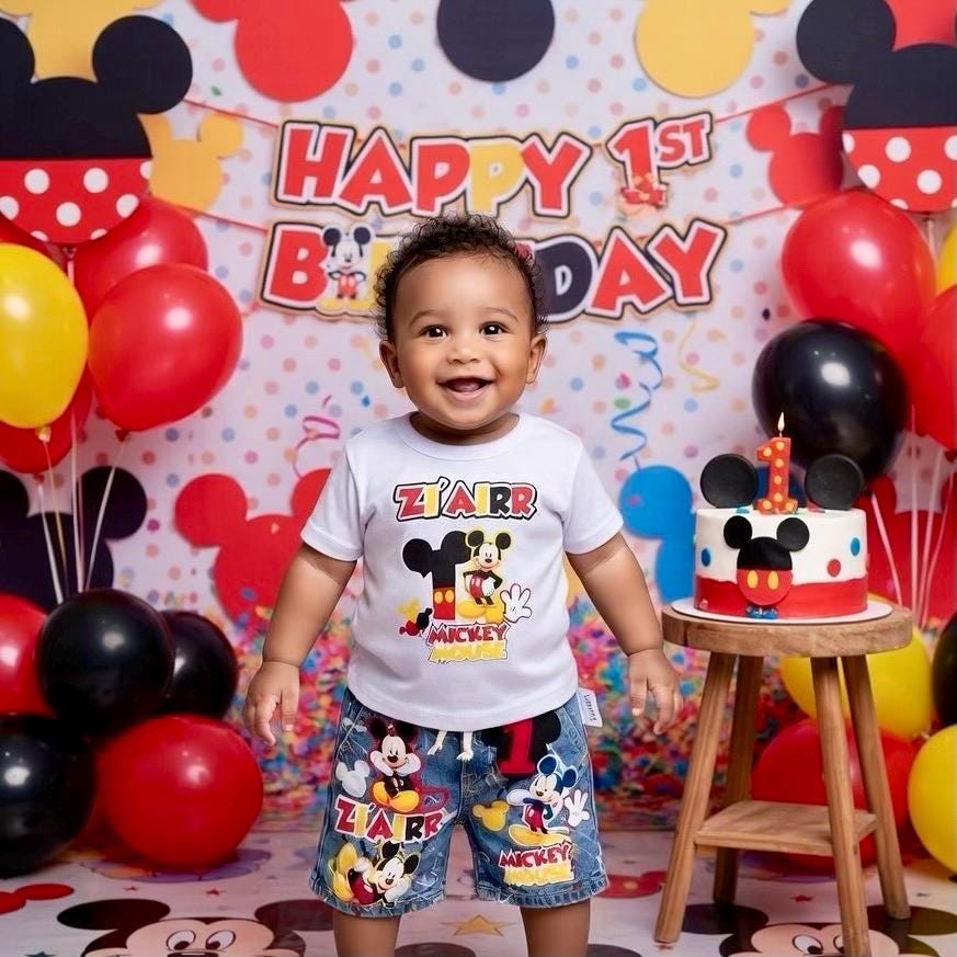 Mickey Mouse Birthday Outfit - Etsy