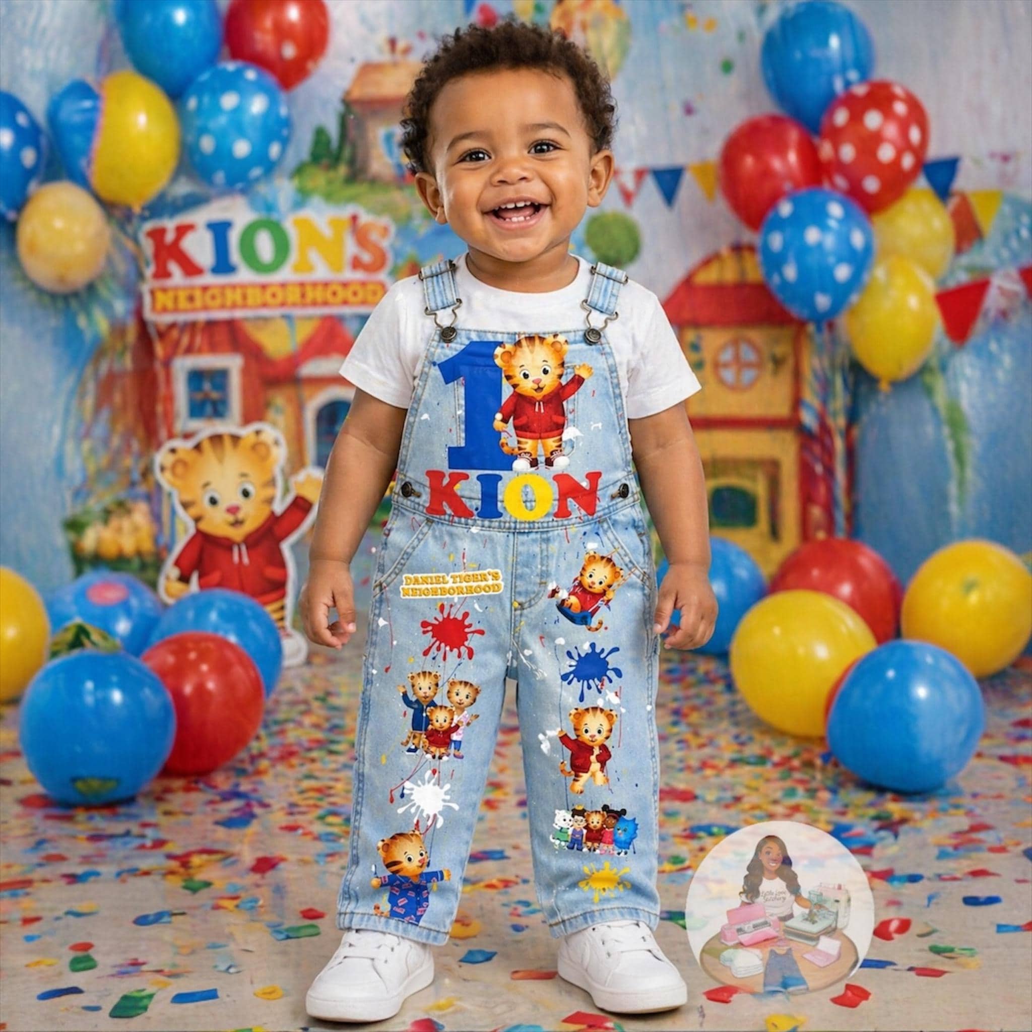 daniel tiger birthday dress Daniel Tiger Birthday Shirt 12 month tee / Short Sleeve