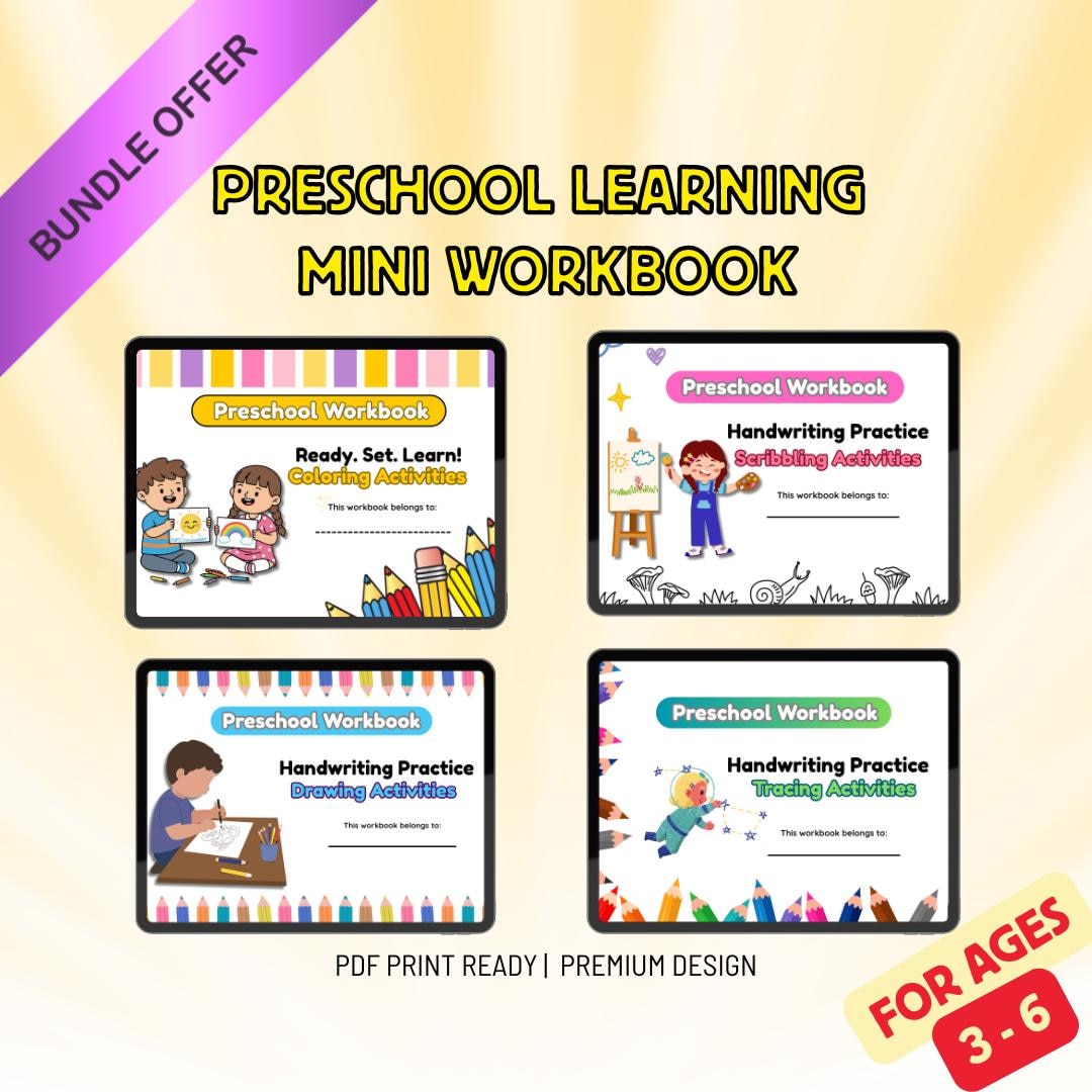 Preschool Learning Mini Book Printable | Early Learning Activity ...