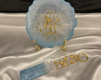 Zestaw wyświetlacza i breloka Ocean Blue Crystal