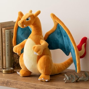 Charizard Inspired Plush Toy Fire Dragon Anime Plush – Kawaii Monster Plushie – Pokemon Fan Gift – Dragon Stuffed Animal – Collector Plush