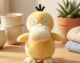 Psyduck Plush Toy | Funny Pokemon Plush | Cute Yellow Stuffed Animal | Kawaii Anime Plushie | Pokemon Collector Gift