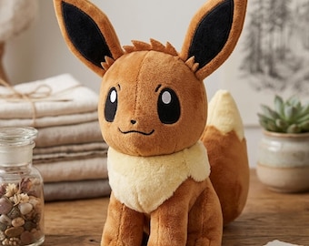 Eevee Plush Toy | Cute Pokemon Plush | Kawaii Fox Stuffed Animal | Anime Plushie Gift | Pokemon Collector Plush