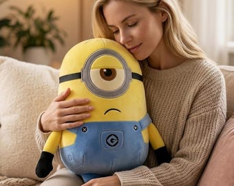 Minion Plush Toy | Despicable Me Plush | Cute Yellow Minion Stuffed Animal | Soft Kawaii Plushie | Movie Character Gift