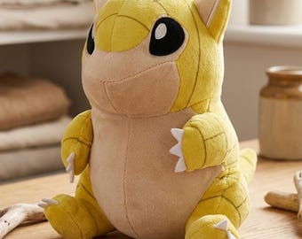 Sandshrew Plush Toy | Cute Ground Pokemon Plush | Kawaii Stuffed Animal | Soft Anime Plushie Gift | Cozy Decor