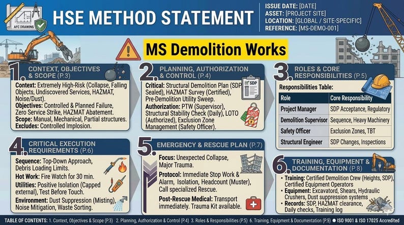 Megabundel HSE Method Statement | Bouw, E&I, mechanische veiligheid en milieuveiligheid afbeelding 8