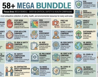 Megabundel HSE-campagne | 58 bewustmakingscampagnes over veiligheid, gezondheid, milieu en noodgevallen