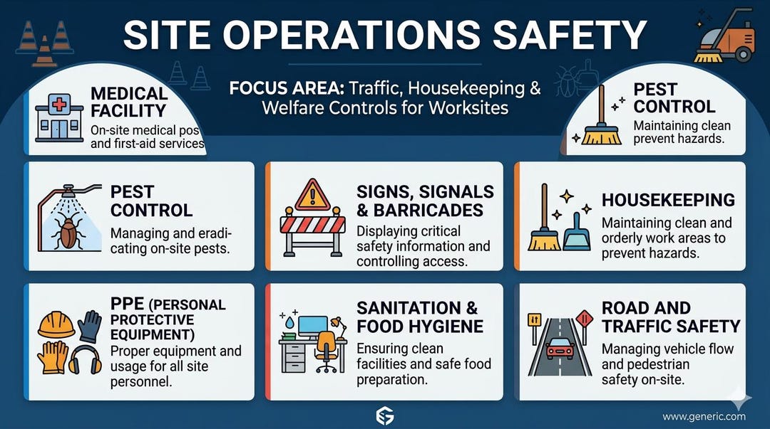Operational Safety Examples Site Operations Safety HSE Bundle | Traffic, Housekeeping & Welfare ...
