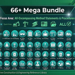 Hse-Methodenstatement Mega Bundle | Konstruktion, E & I, mechanische und Umweltsicherheit
