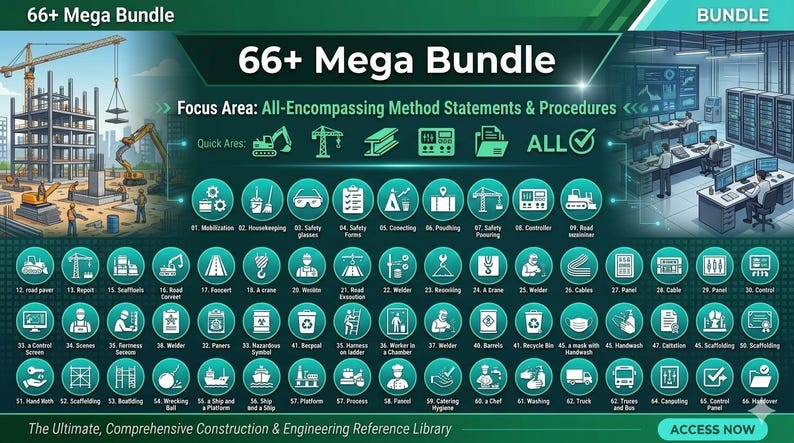 Megabundel HSE Method Statement | Bouw, E&I, mechanische veiligheid en milieuveiligheid afbeelding 1