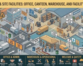 Bundel logistiek en locatiefaciliteiten HSE-signalisatie | Labels voor kantoren, magazijnen, kantines en faciliteiten