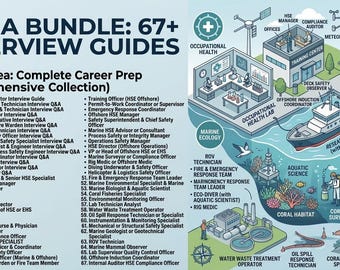 HSE-interviewvragen en antwoorden MEGA-bundel | Instapniveau tot VP, offshore, technische en gezondheidsfuncties