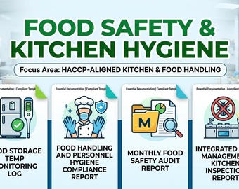 Bundel met HSE-rapporten voor voedselveiligheid en keukenhygiëne | Op HACCP afgestemde voedselverwerking