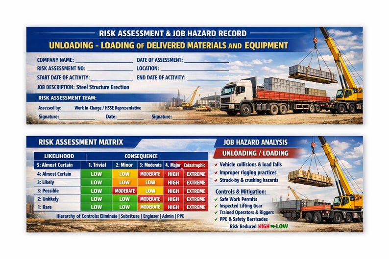 Heavy Lifting and Rigging HSE JSA Bundle | Crane, Man-basket & Critical ...