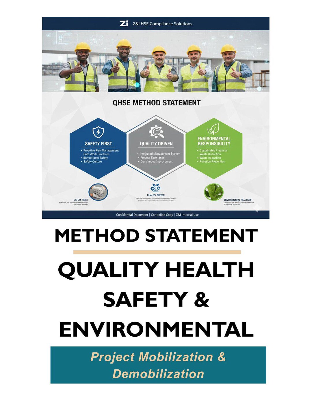 Mobilization Method Statement HSE Method Statement Bundle | Site Setup, Mobilization & Project ...