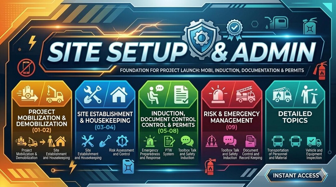 HSE Method Statement Bundle | Site Setup, Mobilization & Project ...