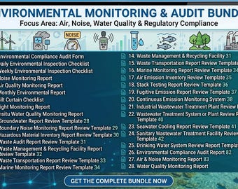 Milieumonitoring en -audit HSE-rapportenbundel | Lucht, geluid, waterkwaliteit en naleving