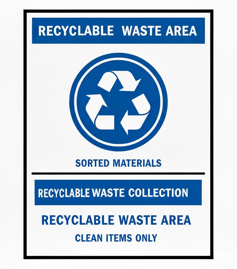 Waste Management HSE Signages | Color-coded Waste Segregation ...