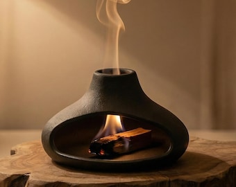Weihrauch-Brenner zum Entspannen | Nacht Routine Ritual Dekor | Minimal Rauchbrenner | Gemütliches Home Self Care Geschenk | Selbstfürsorgereise