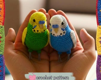 Haakpatroon Papegaaivrienden: eenvoudig amigurumi-speelgoed (pdf-patroon - digitale download)