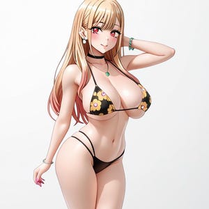 Figura de Gyaru de anime en bikini - Archivo STL para impresión 3D