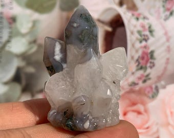 4,5 cm + Natürlicher Achat Quarz,Handschnitzerei,Kristallcluster,Quarzcluster,Obelisk,Kristall Obelisk,Innendekoration, Kristallgeschenk 1PC