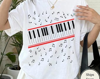 Camiseta de Michael Jackson "Beat It" con teclas de piano, camiseta del Rey de la Música Pop