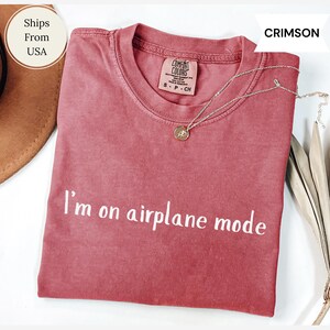 Comfort Colors Airplane Mode Tee – Funny Travel Shirt image 8