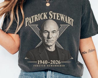 Patrick Stewart Tribute Comfort Colors Shirt, RIP Patrick Stewart Tee, Actor Memorial T-Shirt, Legendary Actor Tshirt