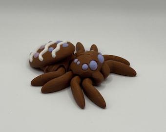 Aranha de Ovo Articulada - Aranha de Ovo Flexível - Presente Anti-Stress Impresso em 3D